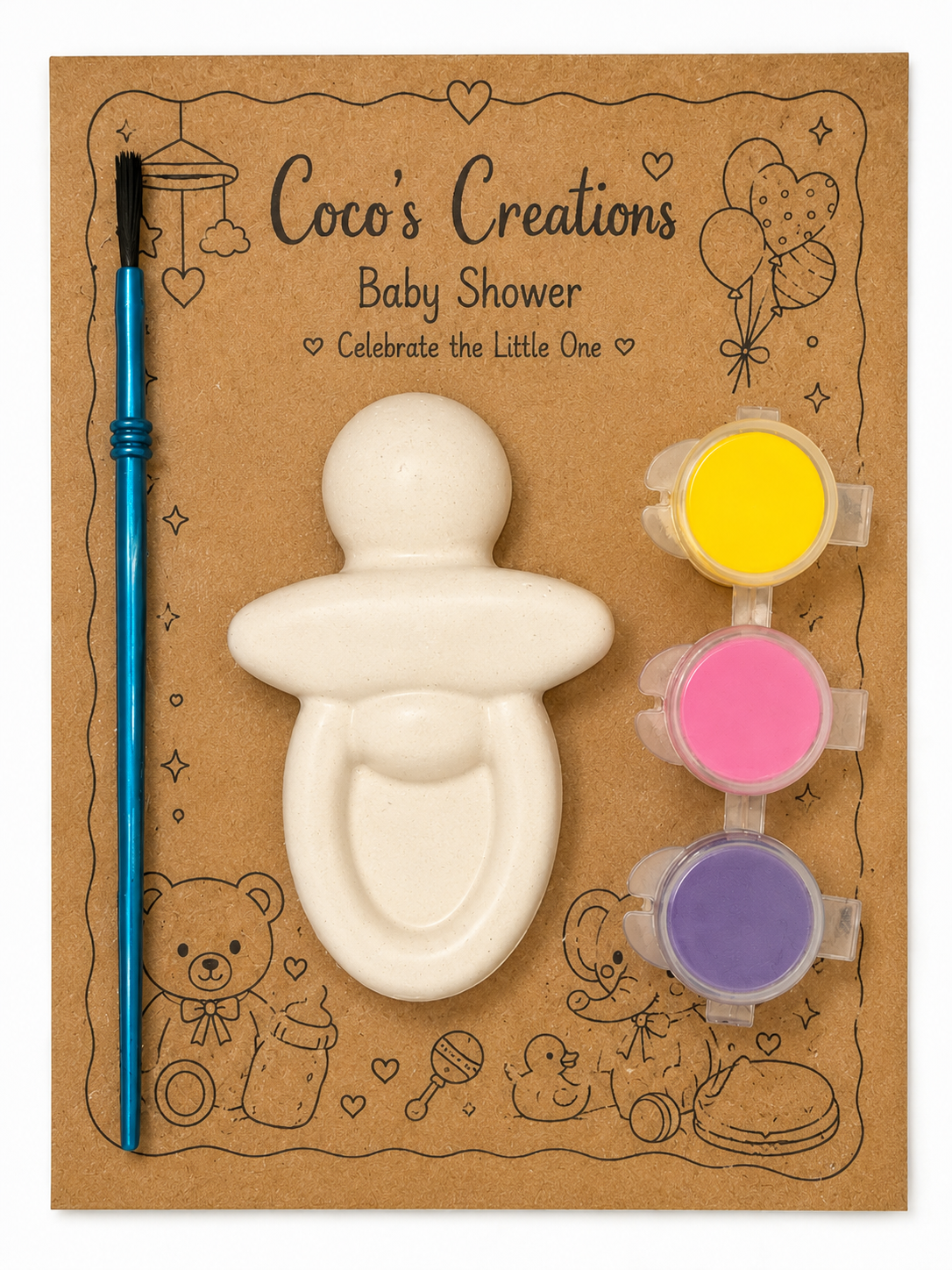 Baby Shower Pacifier Paint Kit