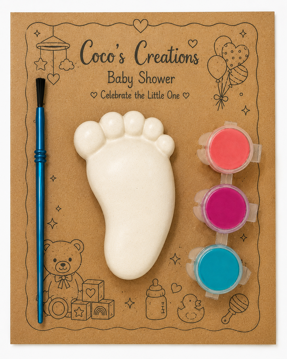 Baby Shower Footprint Paint Kit