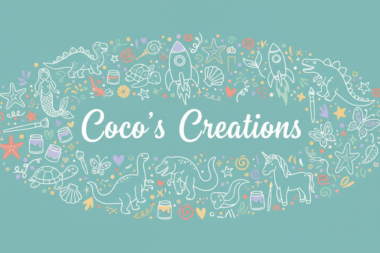Coco's Creations Busy Teal Banner
