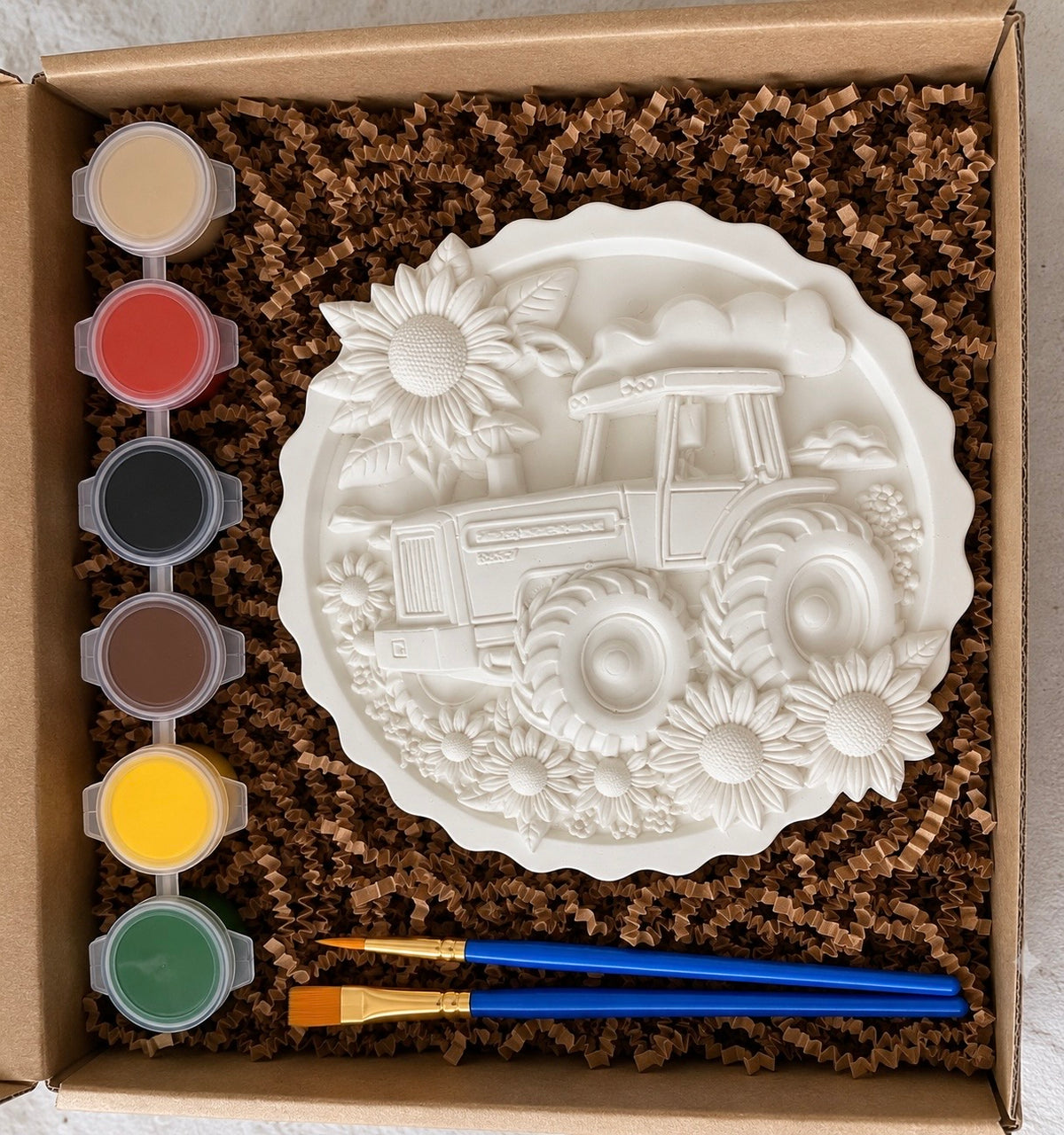Sunflower Tractor Plaster Paint Kit